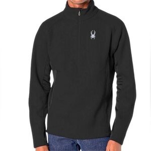 SPYDER Outbound Black 1/4 Zip Fleece Lined Pullover Men's Size L